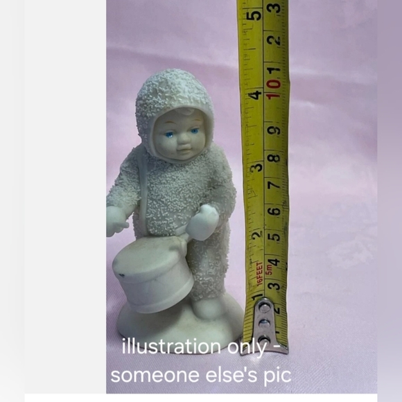 Department 56 Child/Angel Drumming, Snow Baby Series, Shall I Play For You NWOT - Picture 2 of 5